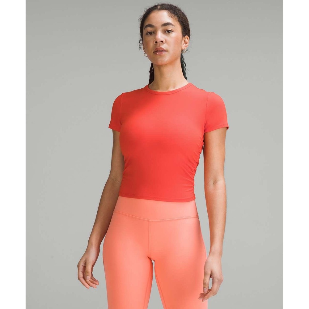 Lululemon All It Takes Short Sleeve Shirt Nulu in Solar Orange